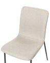 Lot de 4 chaises en tissu beige clair GLENDIVE _928977