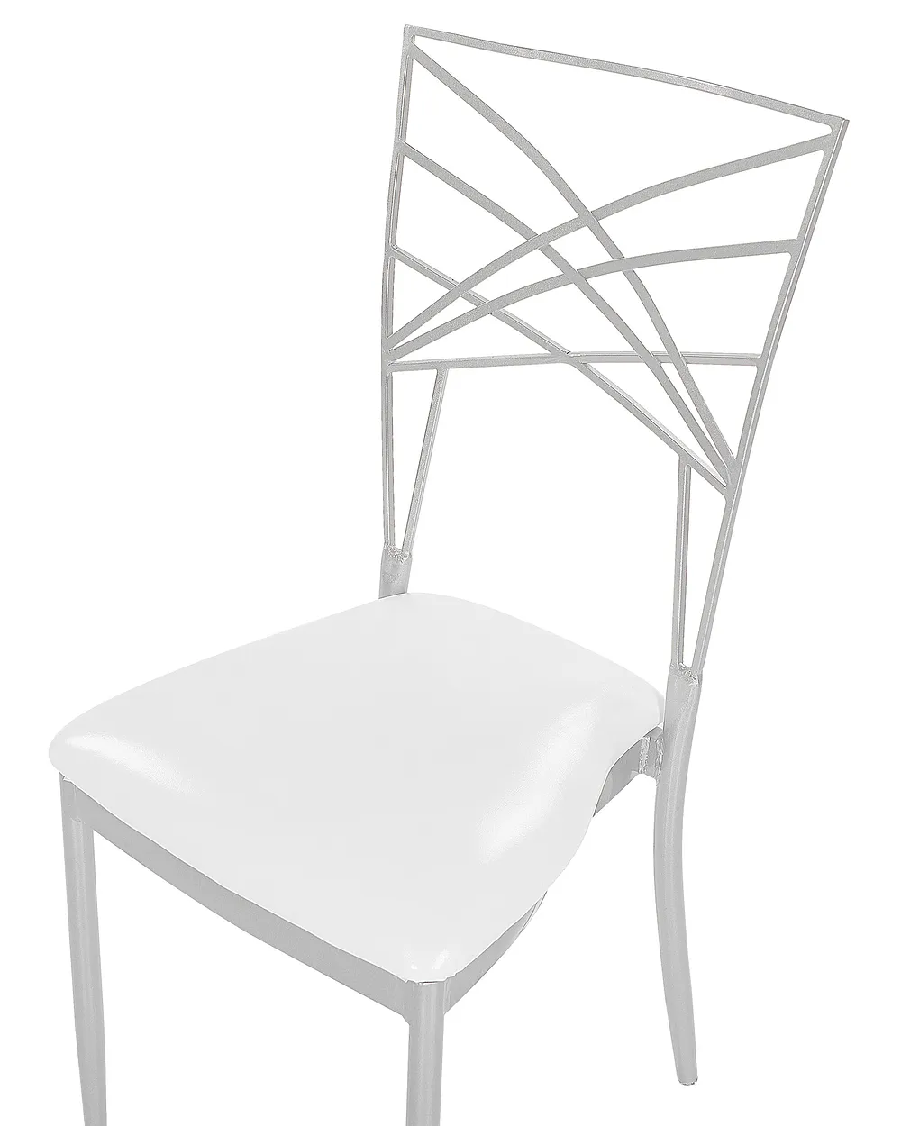 Set di 2 sedie da pranzo GIRARD Metallo Argento_782826