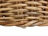 Gartenliege Rattan naturfarben Auflage taupe BELSITO _928041