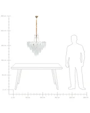 Chandelier YAUCA Glass Brass_1005917