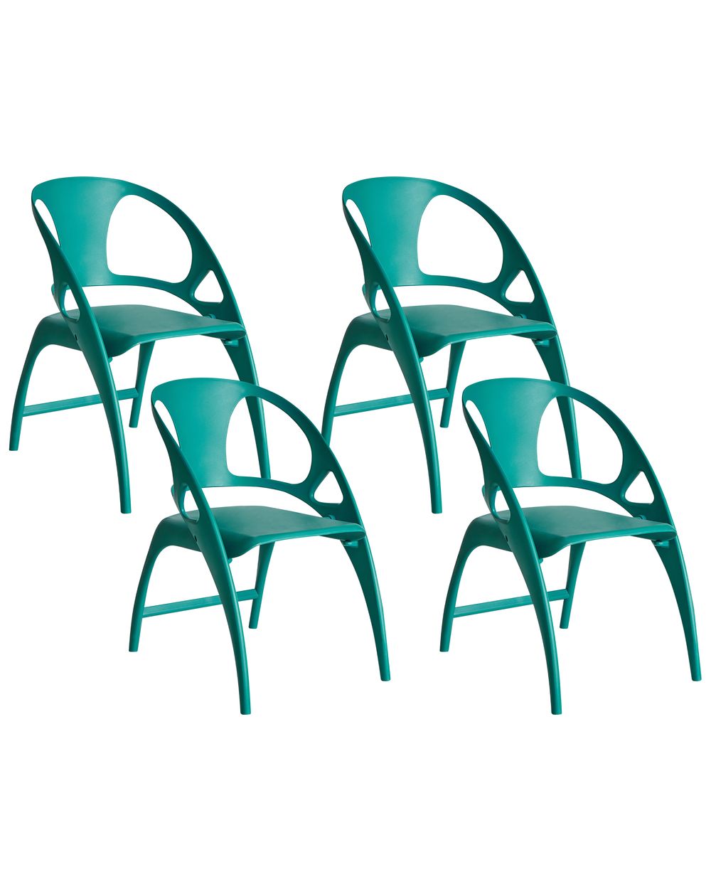 Set of Garden Chairs Folding NEMI Teal