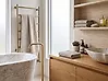 Set of 4 Towels AREORA Cotton Beige