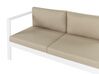 5 Seater Aluminium Garden Corner Sofa Set White and Sand Beige MESSINA_932090