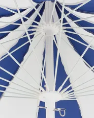 Ombrellone da esterno 245 cm MINOA Bianco/Blu_932189