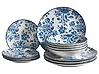 12 darabos étkészlet BASIL Porcelán Kék