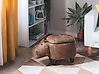 Storage Animal Stool HIPPO Hippo Faux Leather Brown