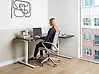 Electric Adjustable Corner Desk DESTINES 160 cm x 109 cm Black/ White Right Hand