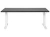 Elektricky nastaviteľný písací stôl 160 x 72 cm čierna/biela DESTINES_899367