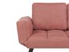 Rózsaszín kárpitozott kanapéágy BREKKE_915304