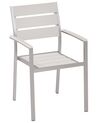 Set of 6 Garden Dining Chairs White VERNIO_772090