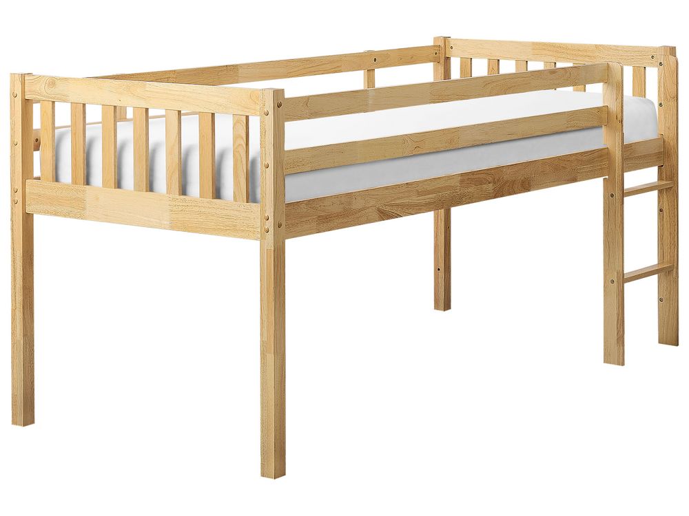 Magasított ágy Keményfa PEIPIN 90 x 200 cm Világosbarna