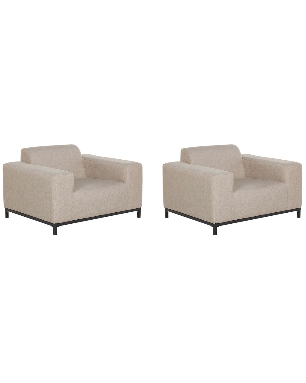 Set of 2 Armchairs ROVIGO Fabric Beige