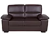 Sofa 2 Seater VOGAR Faux Leather Dark Brown