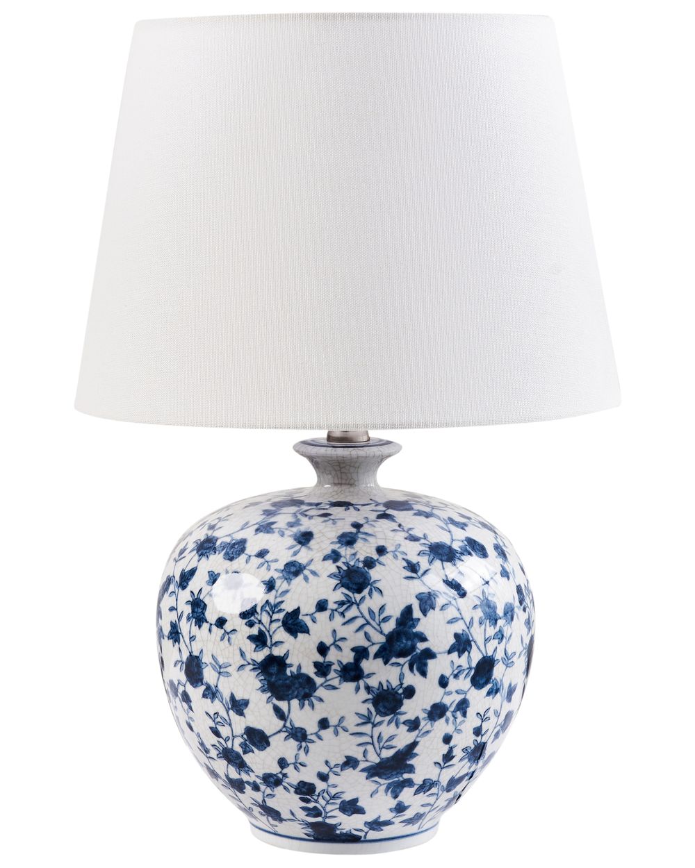 Table Lamp SILVES Porcelain White/ Blue