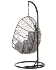Hanging Chair with Stand CASOLI PE Rattan Grey_763752