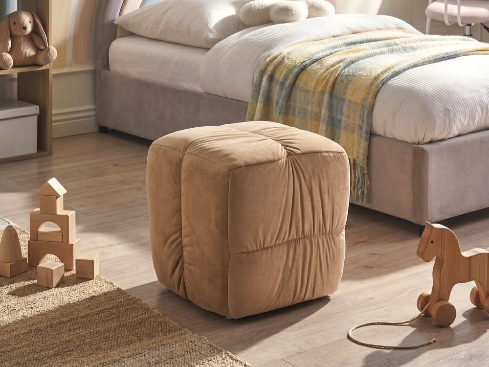 Pouffe TURLEY Velvet Taupe