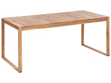 Tavolo da pranzo legno di acacia chiaro 180 x 90 cm SASSARI II