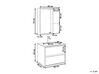 Bathroom Vanity Set with Mirrored Cabinet 60 cm Light Wood and Grey TERUEL_820986