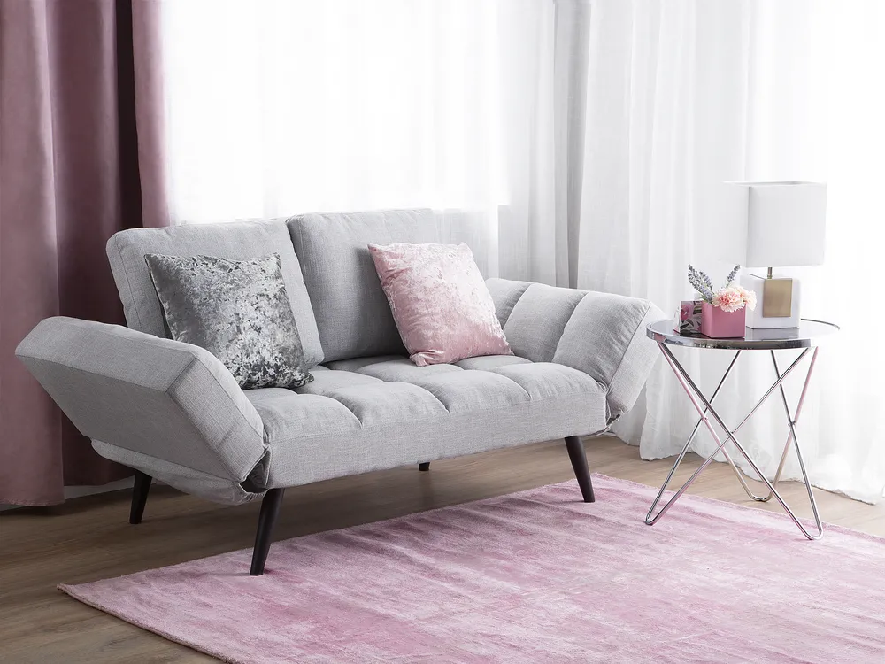 Sofa rozkładana dla 2 osób BREKKE Jasnoszary