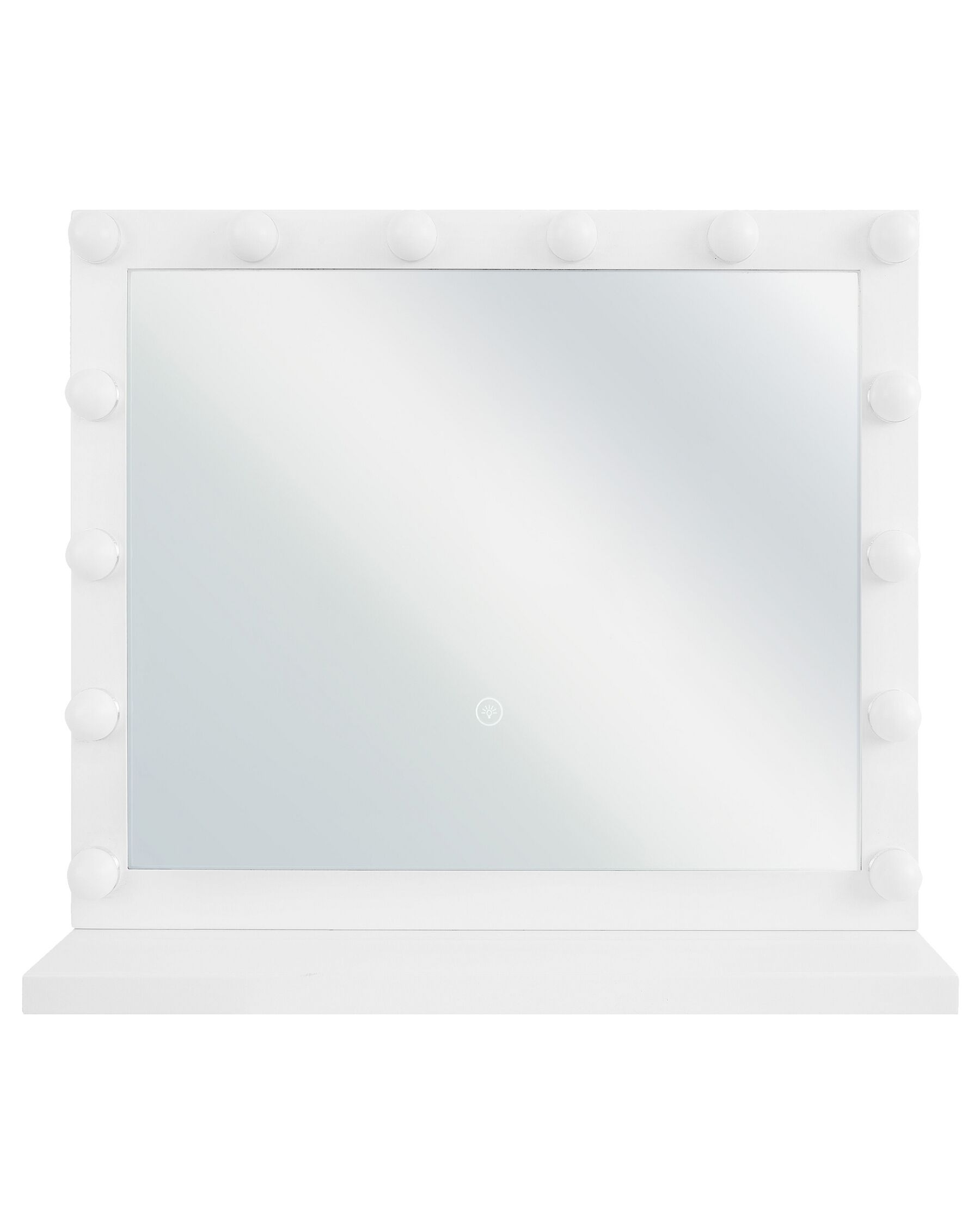 Stojanové zrkadlo LED 50 x 60 cm biele BEAUVOIR_756900