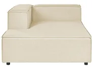Modular Corner Sofa 3 Seater APRICA with Ottoman Faux Linen Beige Right Hand_856908