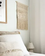 Makrama ścienna KAMOKE Bawełna 103 cm Beżowy_978896