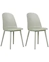 Set of 2 Dining Chairs FOMBY Light Green