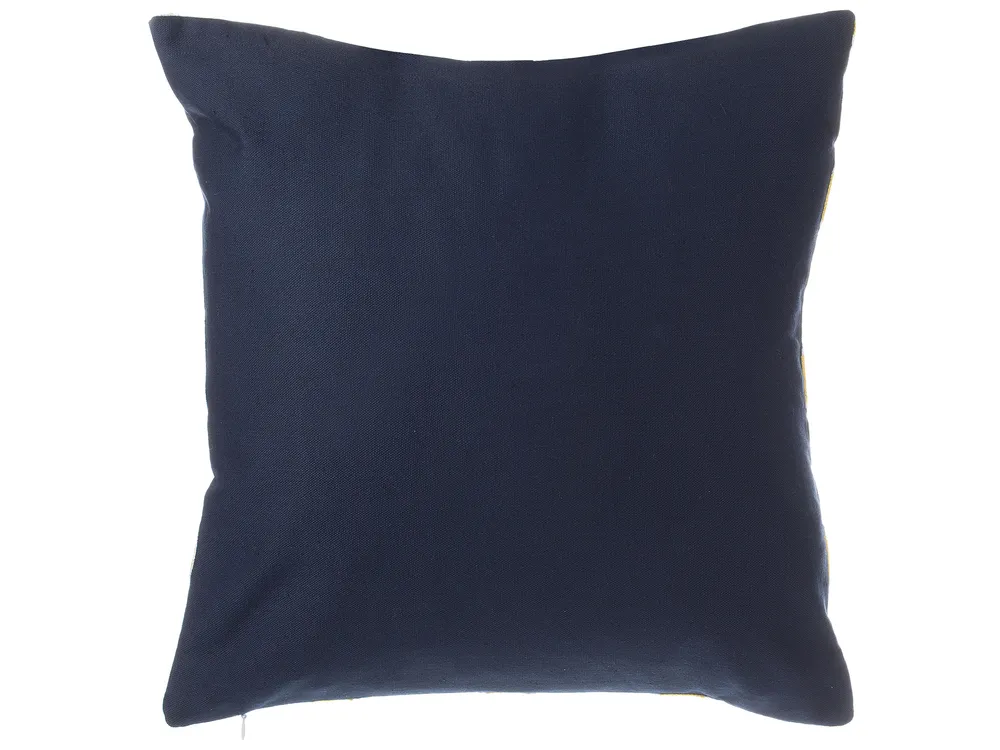 Set di 2 cuscini MUSCARI 45 x 45 cm Cotone Giallo Blu Trama Ikat_769149