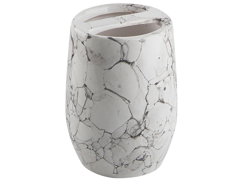 Set de 6 accessoires de salle de bain CALLELA Céramique Blanc Set de 6 accessoires de salle de bain CALLELA Céramique Blanc