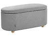 Banc de rangement rembourré HAYWARD Tissu Gris clair