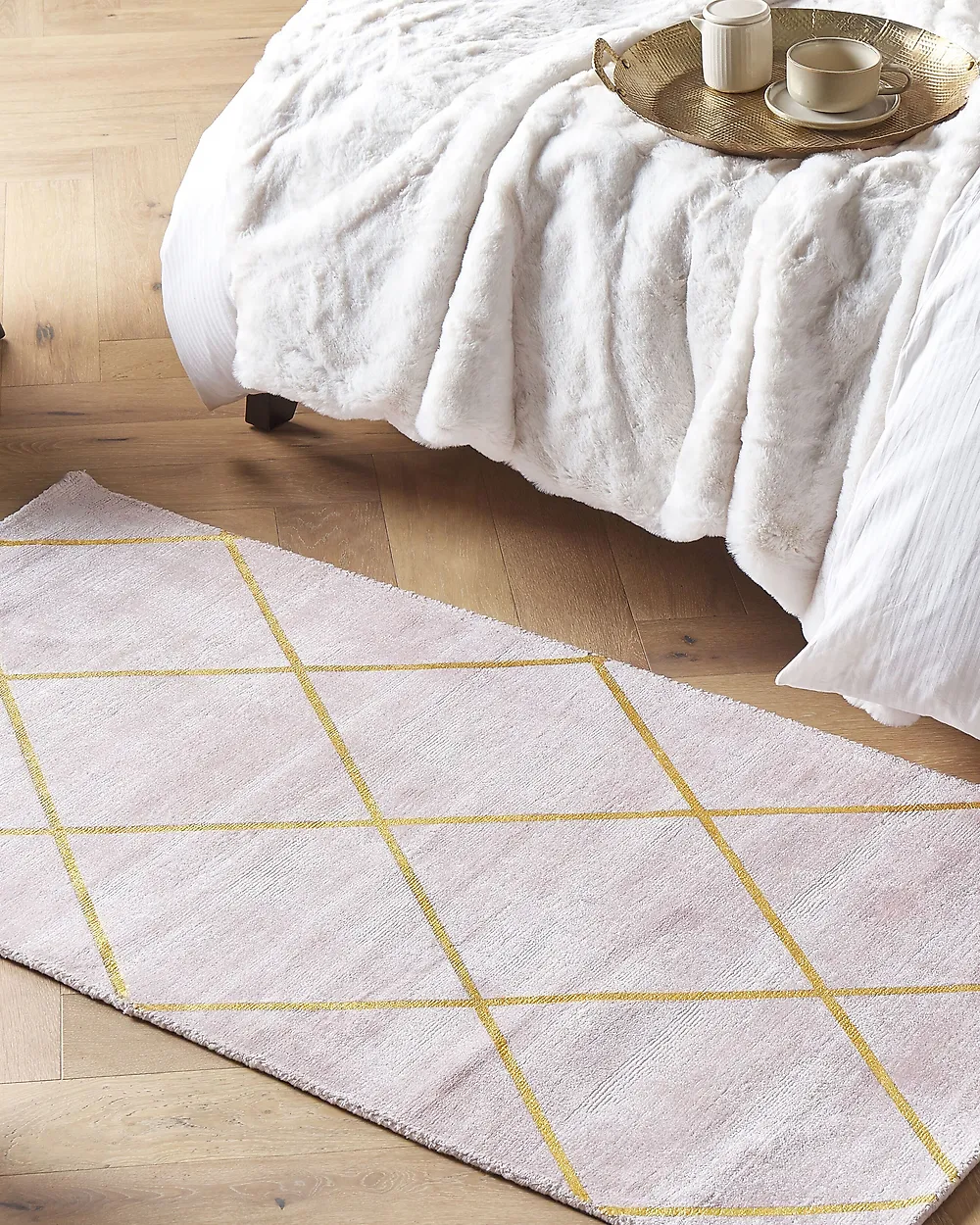 Tappeto ATIKE Rosa 80 x 150 cm Viscosa_1179424