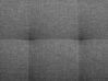 Canapé panoramique convertible en tissu gris clair 6 places avec pouf ABERDEEN_716026