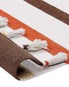 Cotton Area Rug 160 x 230 cm Brown and Beige HISARLI_836826