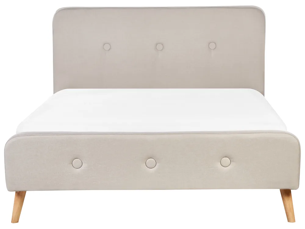 Letto Tessuto RENNES 140 x 200 cm Beige chiaro_684064