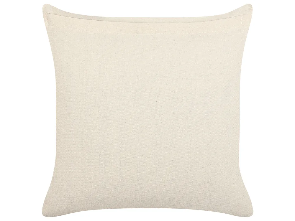Sierkussen CERCIS 45 x 45 cm Katoen Beige geometrisch patroon_838596