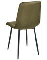 Lot de 4 chaises de salle à manger en velours vert olive KALISPELL_929225