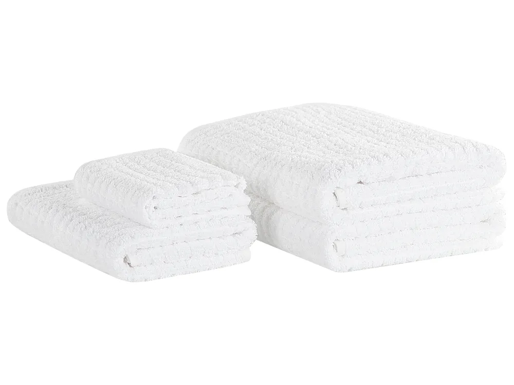 Set of 4 Towels ATAI Cotton White_1067773