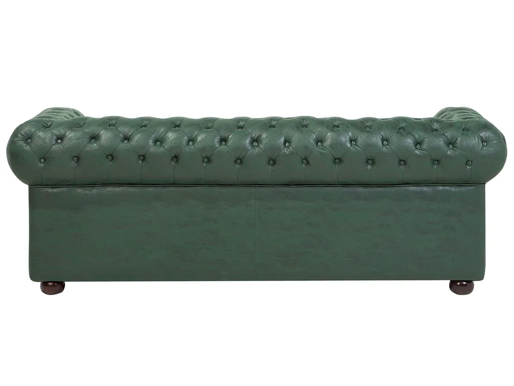 Divano 3 posti CHESTERFIELD Pelle sintetica Verde_696530
