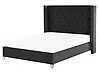 Cama Terciopelo LUBBON 160 x 200 cm Negro