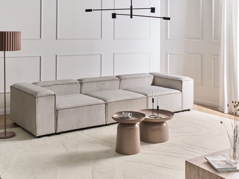 Modular Sofa 3 Seater ARDAL Corduroy Taupe