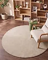 Shaggy Rug DEMRE Beige ø 140 cm