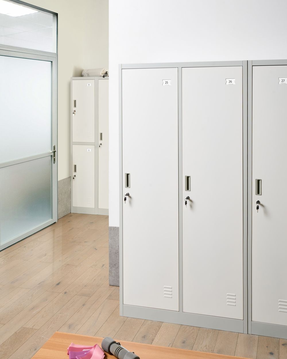 Locker met 2 deuren ATHLETE Metaal Grijs/wit