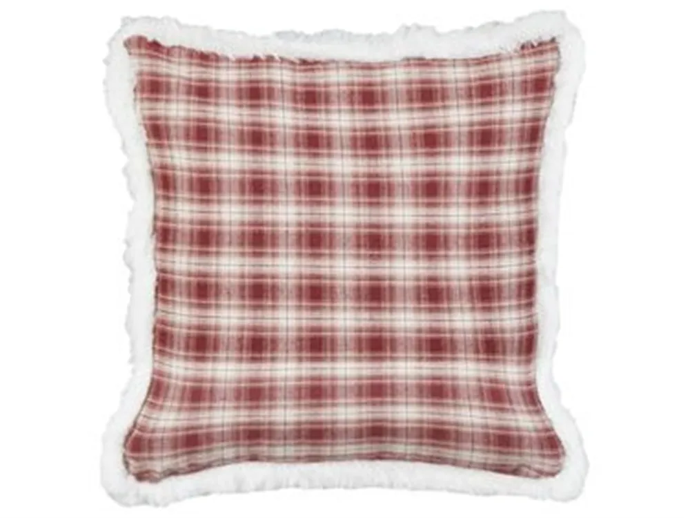 Lot de 2 coussins décoratifs BROOKIES 45 x 45 cm Rouge foncé Motif de Noël_1184000