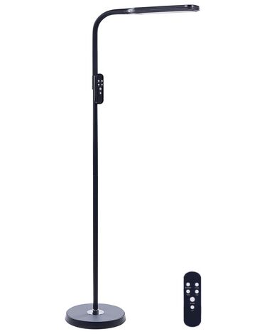 LED Floor Lamp with Remote Control Black ARIES