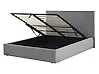 Ottoman Bed LORIENT Velvet Light Grey 140 x 200 cm (EU Double)