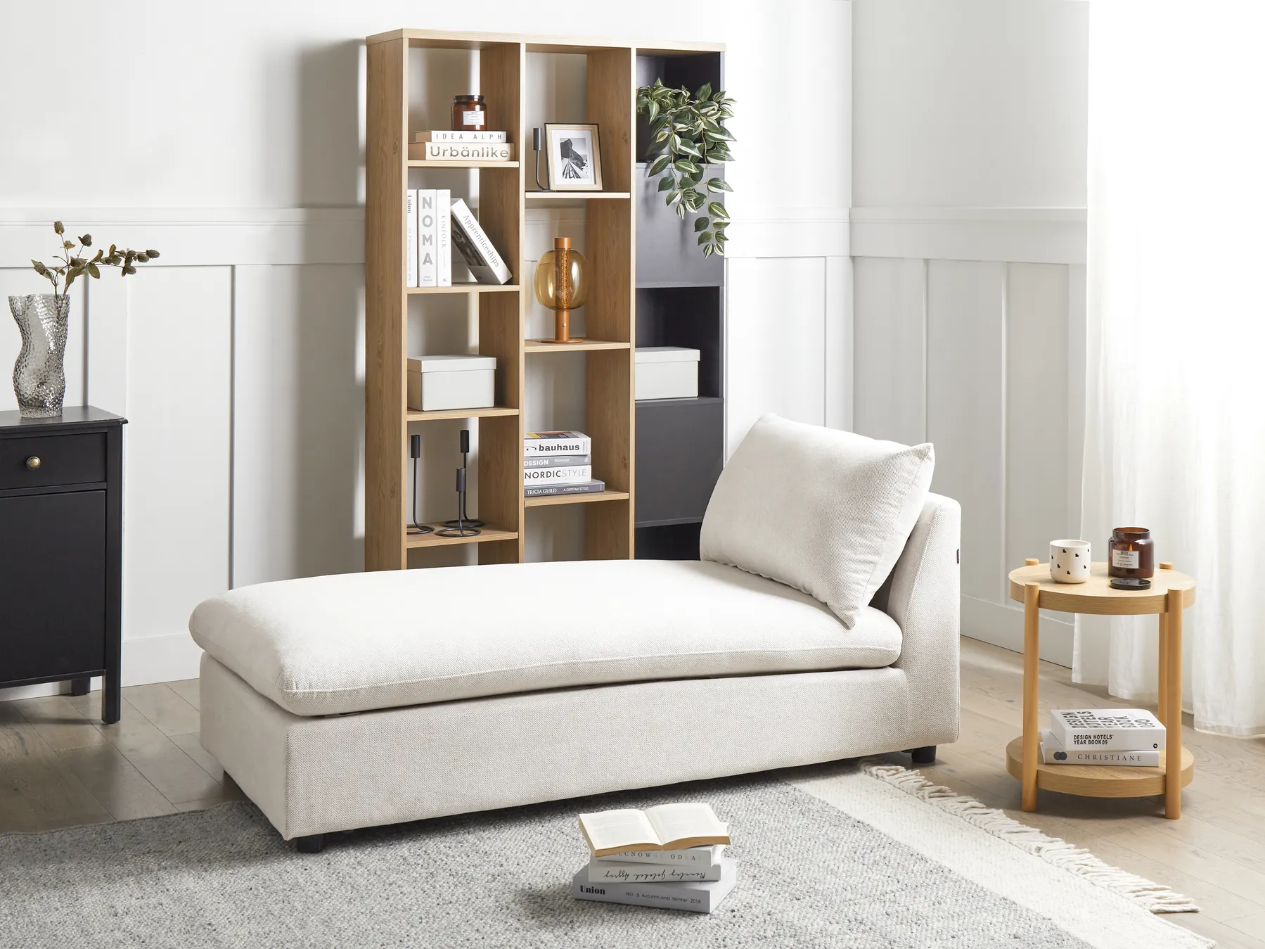 Chaise Longue VIZILLE Fabric Off-White_955837
