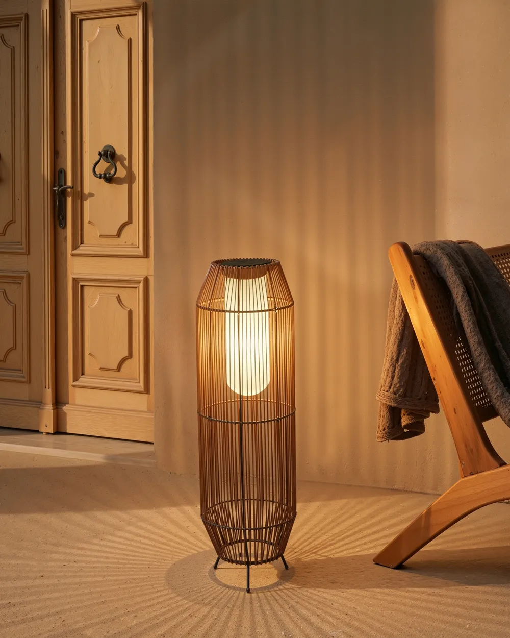 Lampion solarny DONGWE 70 cm Naturalny