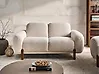 Sofa dla 2 osób ODNES Boucle Biały