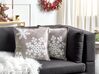 2 poduszki motyw świąteczny welurowe 45 x 45 cm szare MURRAYA_887940
