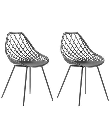 Lot de 2 chaises de salle à manger noires CANTON